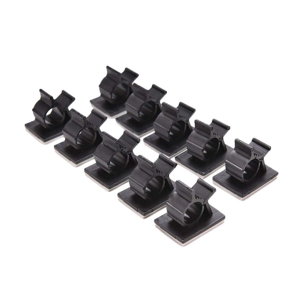 10P Cable Cord Wire Organizer Plastic Clips Ties Fixer Holder Self Adhesive SEDD