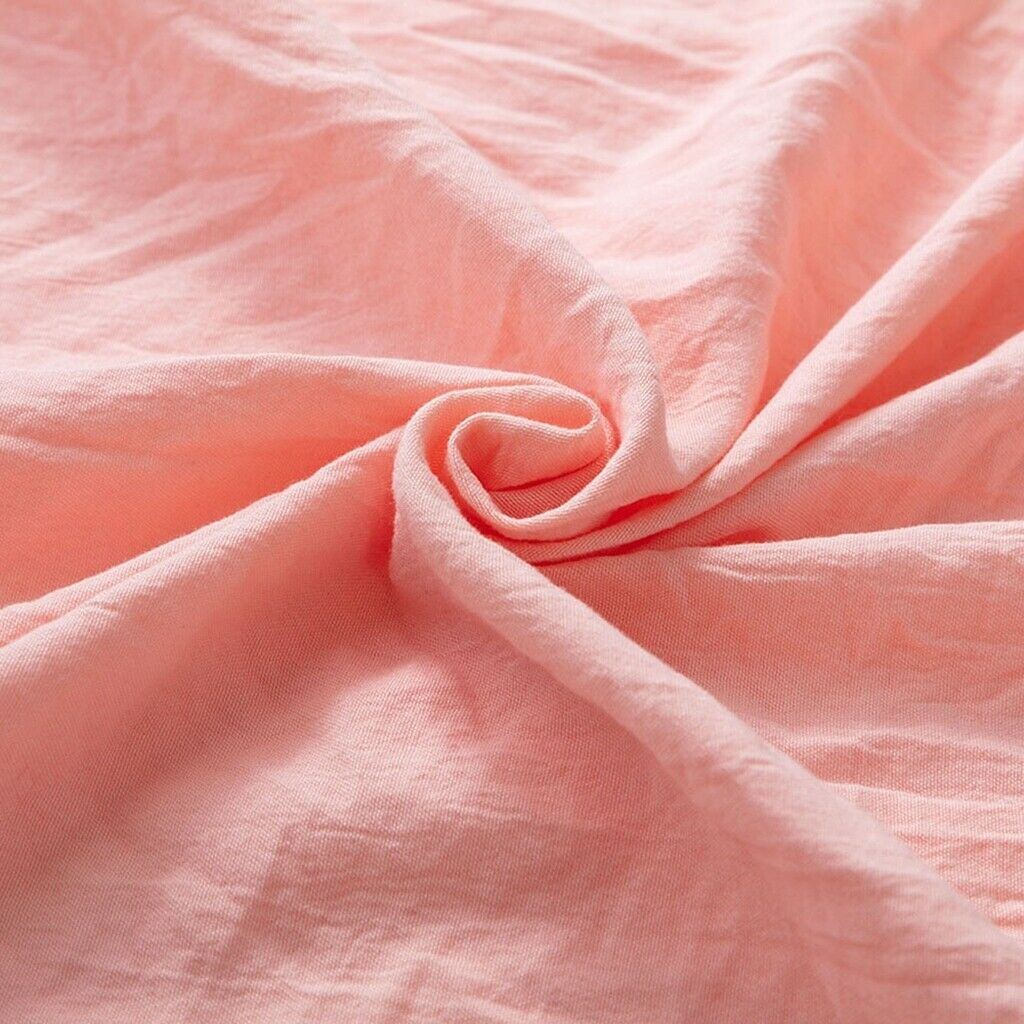 2 Pcs Purely Solid Color Sofa Bed Throw Pillow Cover 51x92cm Light Pink