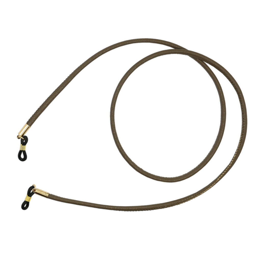 2Pcs PU Leather Cord for Eyeglasses, Reading Glasses, Sunglasses Glasses Strap