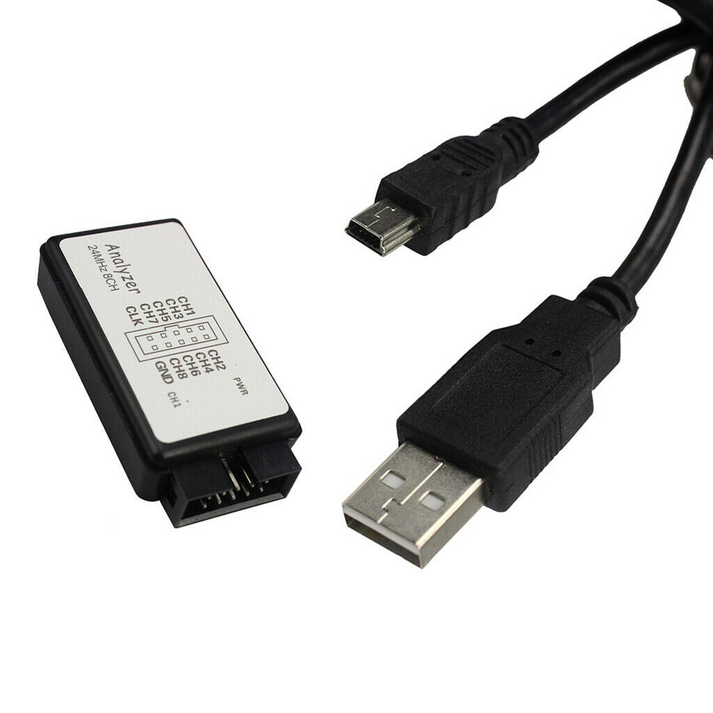 USB 24MHz 8 Channel Logic Analyzer Saleae 8 CH Logic Analyzer  for MCU ARM FPGA