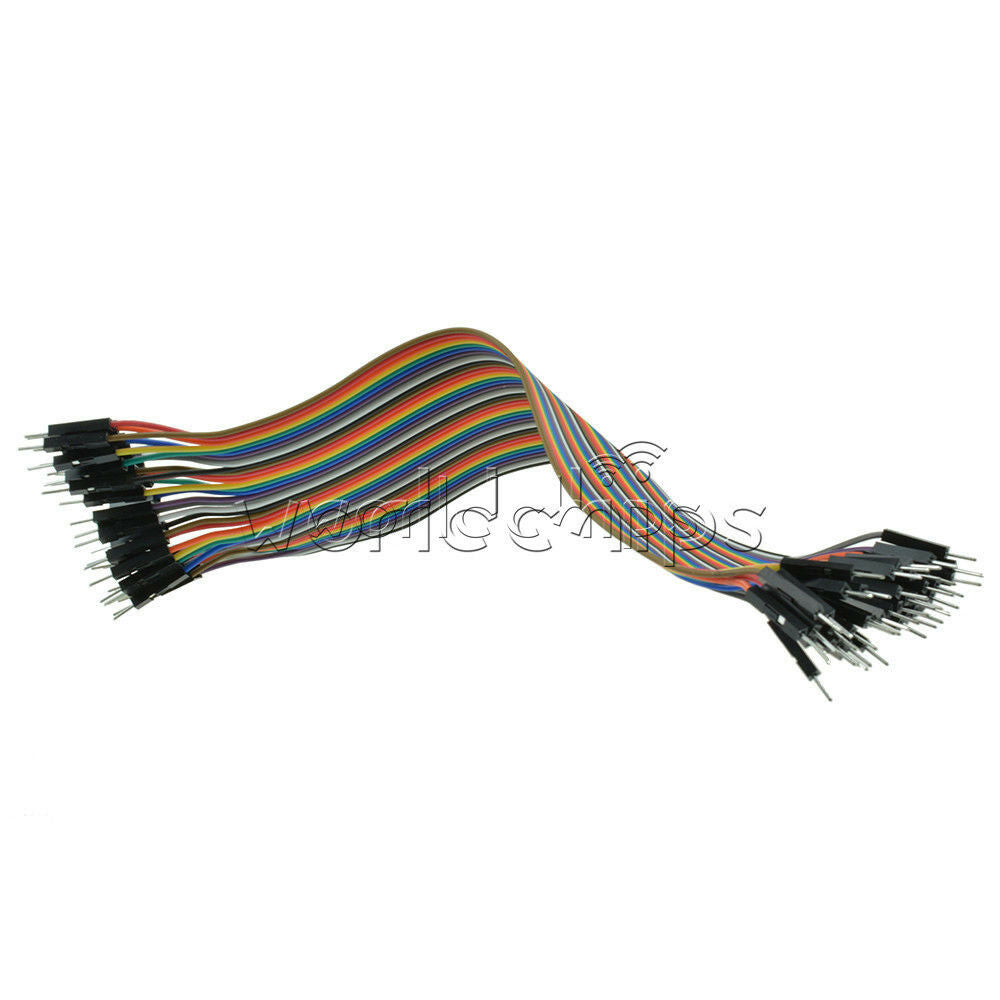 Hot !40PCS Dupont wire jumper cables 20cm 2.54MM male to male 1P-1P For Arduino