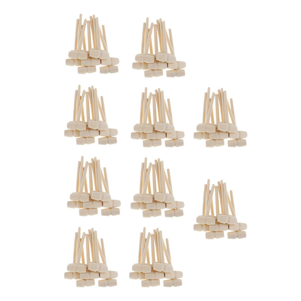 100 Pieces Mini Wooden Hammer Wooden Mallets for  Shell