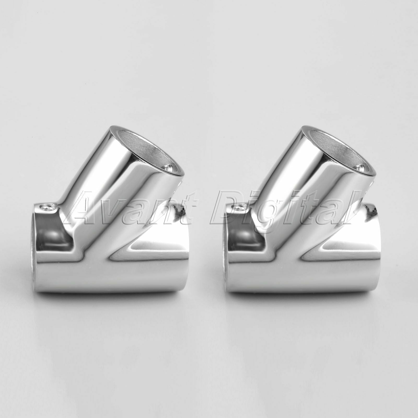 2Pcs 316 marine stainless steel Boat Hand Rail 60 Degree Tee Forting 7/8"" Tube