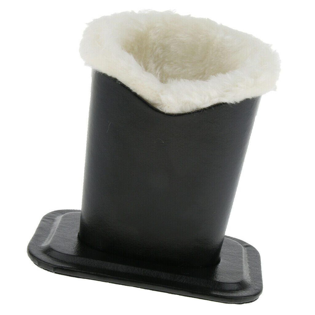 3Pcs PU Upright Desktop Case Plush Lined Eyeglass Holder Stand Pen Holder