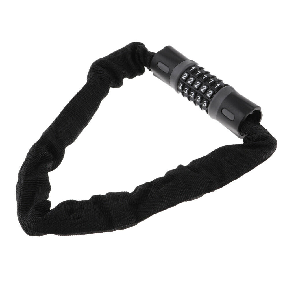 5 Digit Password Lock Cable Anti-theft Bikes Chain Lock MTB BMX Bike 60cm