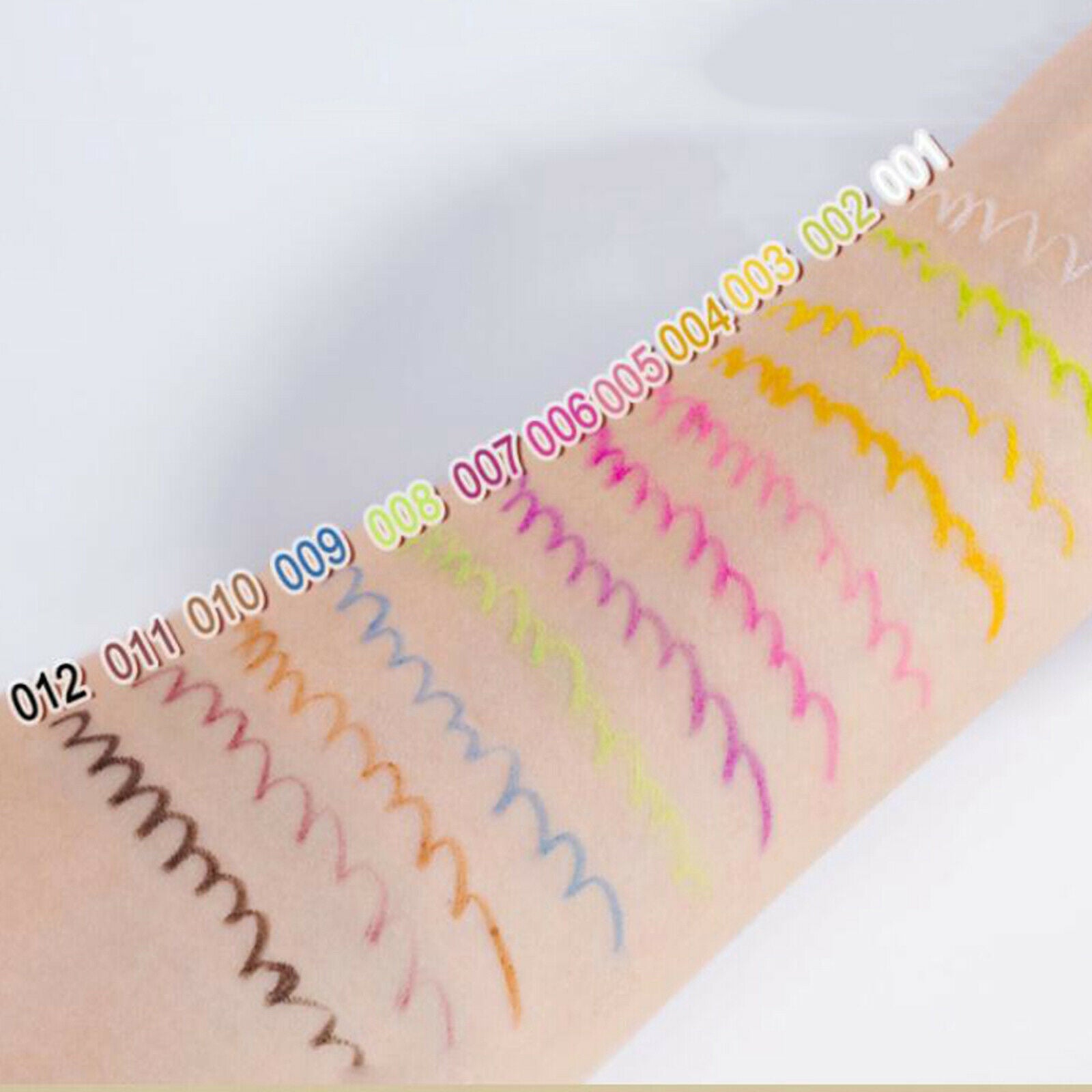 12 Colors Liquid Eyeliner Set,Matte Eyeliner Colorful Eye Liner Pen Eyeliner