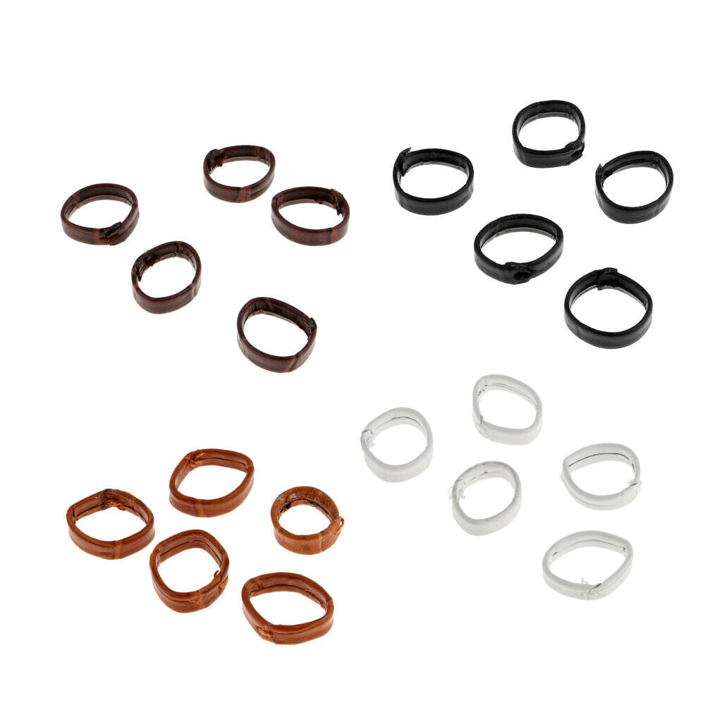 10x 22mm PU Leather Watch Band Watchband Clasp Ring Strap Loop Fastener