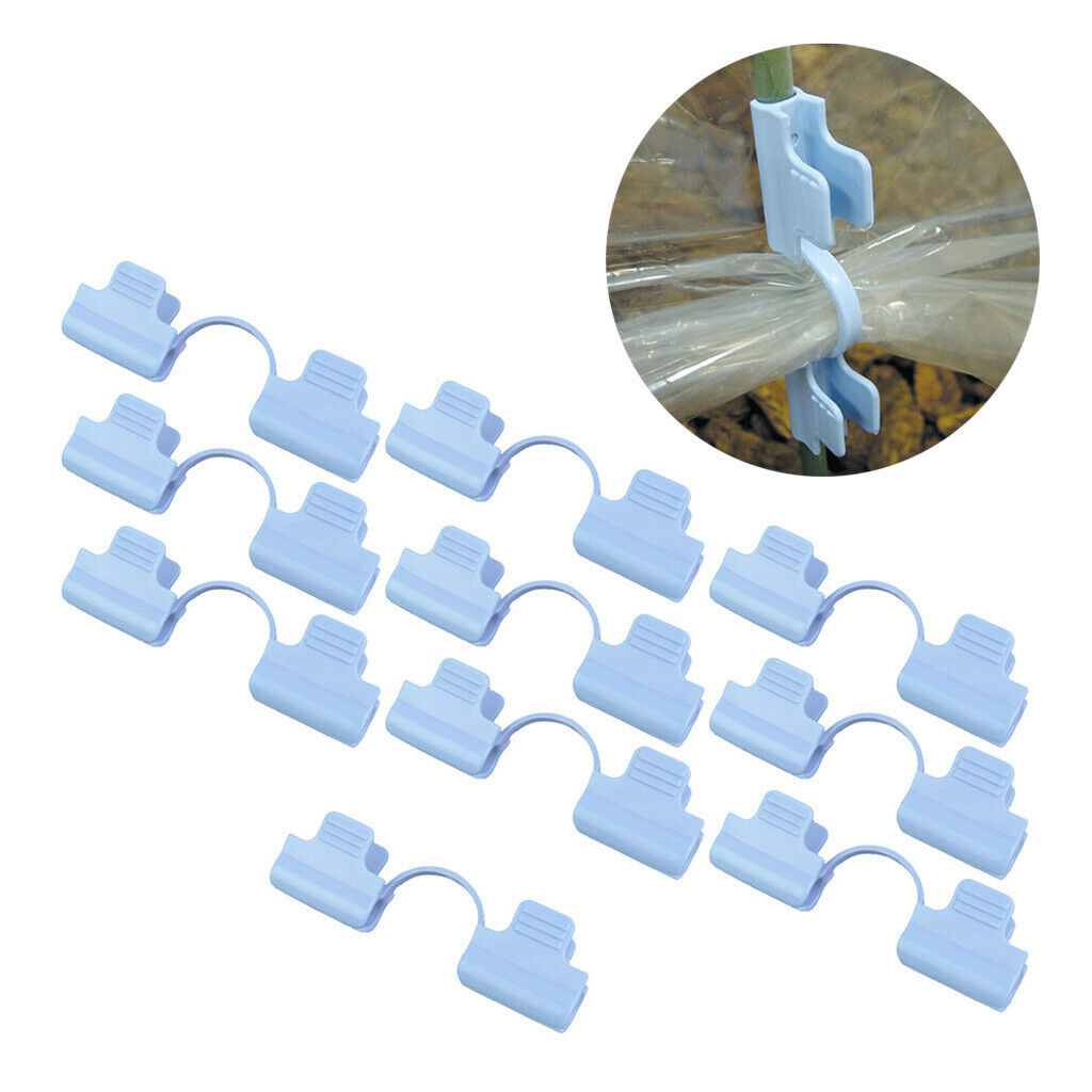 20Pcs Pipe Greenhouse Clamps Film Sunshade Net Fixing Clips Clamp 8mm Dia.