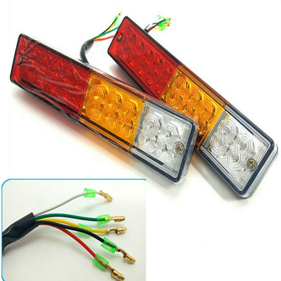 Waterproof 3 Colors 20 LED Truck Taillight Stop Brake Turn Signal Light Lamp 12V