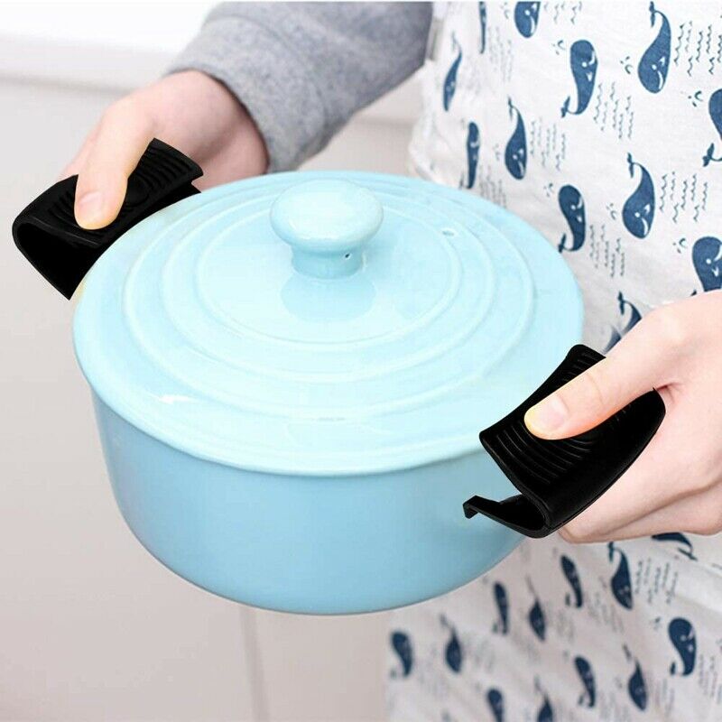 5Pcs Silicone Hot Handle Holder Cast Iron Skillet Holders Cover Non Slip PotX9E4