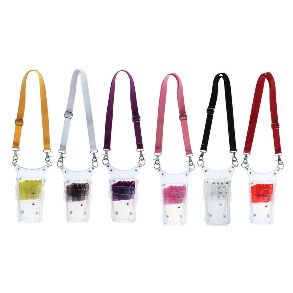 6 Spaces Clear Professional Barber Scissors Bag Stylist Shears Pouch Case
