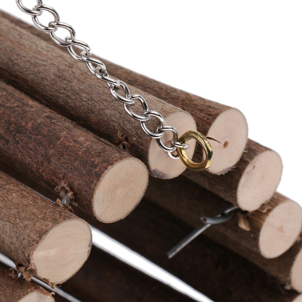 Wooden Small Animal Hammock Hanging Bed Cage Home for Hamster Squirrel Bird