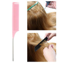 Set of 2 Plastic Weaving Highlighting Foiling Hair Comb Salon Combs Brush