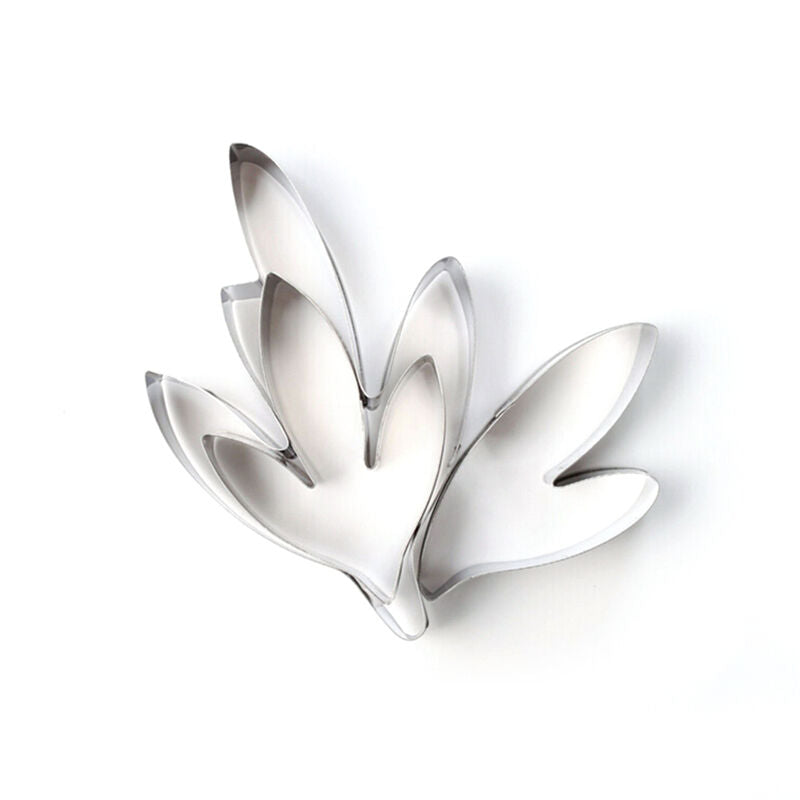 Fondant Cake Decoration Stainless Steel Tools Peony Flower Leaves Cutters.l8