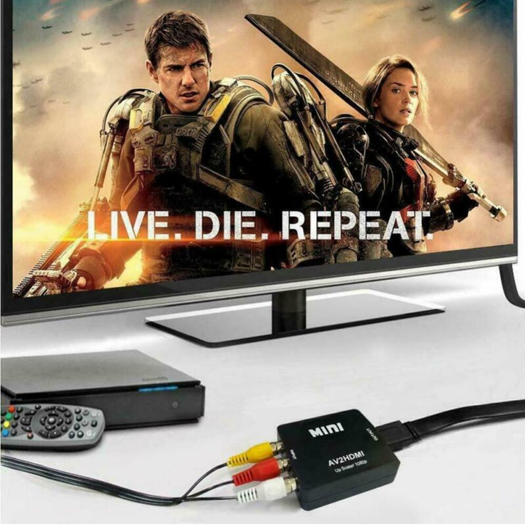 2X  RCA AV to HDMI Converter Composite CVBS Video Adapter 720p 1080p Wii  SNES
