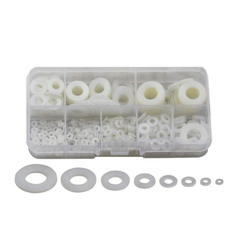 2X(550 PCS Nylon Flat Washers for Screws Washers Round Assorted Washers MulL3Z3)