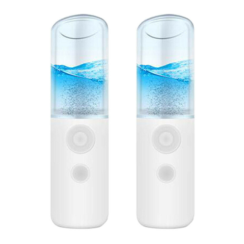 2 Pieces USB Handy Mini Nano Spray Moisturizing Sprayer Beauty Instrument