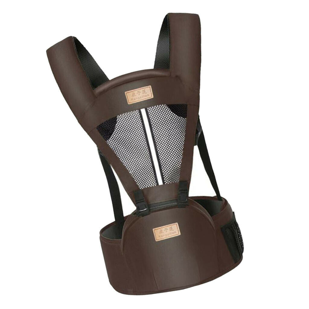 Newborn Baby Carrier Front Backpack Breathable Pouch Lightweight Coffee