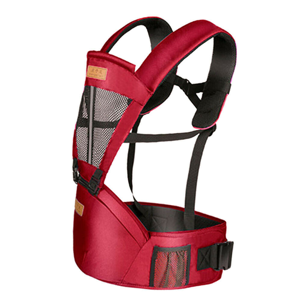 Baby Carrier Backpack Breathable Kangaroo Wrap 0-48Month Multifunctional Red