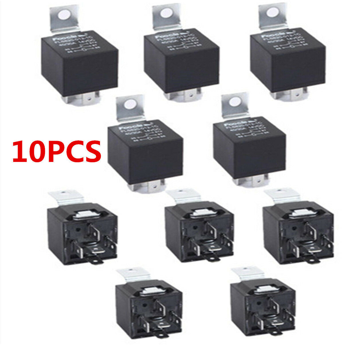Hight Qulity 10 Pack 12V 30/40 Amp 5-Pin SPDT Style Electrical Relays
