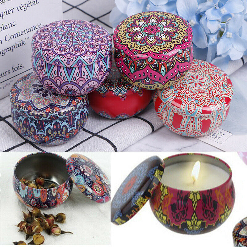 Scented Candle Empty box Natural Tin Can Home Decoration Outdoor Candy Gi.l8