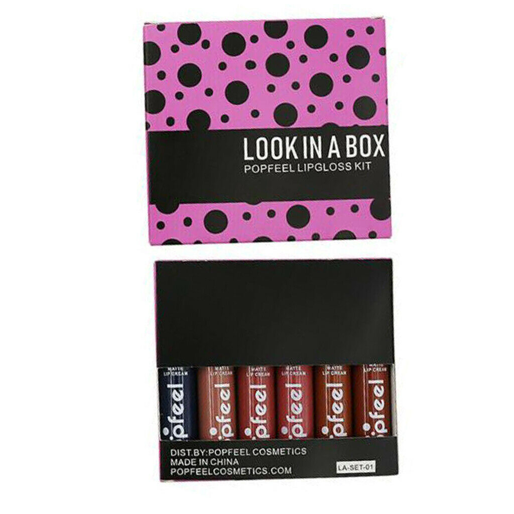 6 Colors Waterproof Liquid Lipstick Long Lasting Matte Shimmering Lip Gloss 02