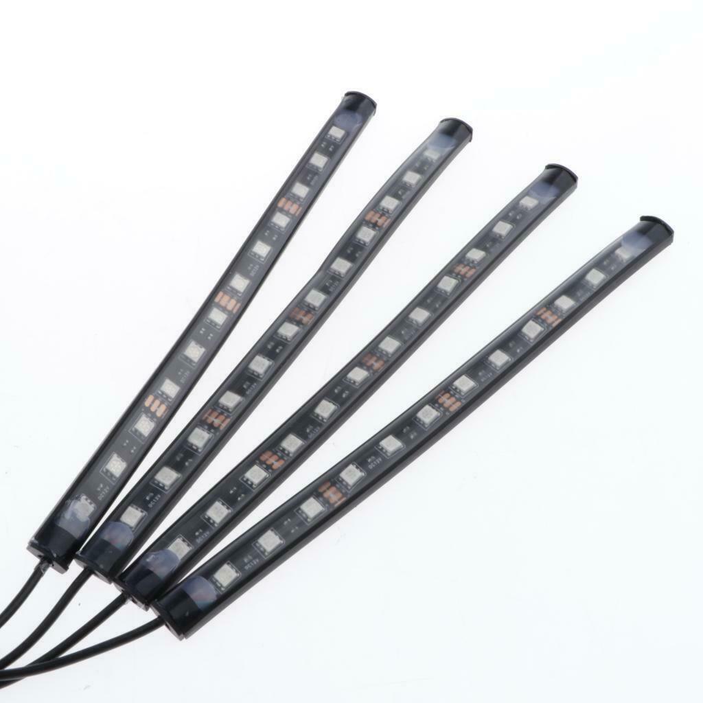 RGB 12 LED Strip Bluetooth Phone App Control Car Interior  Lights