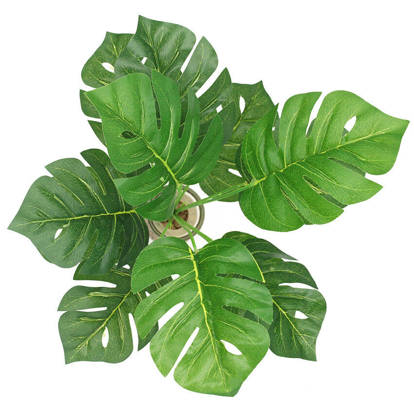 2021 Artificial Palm Leaves Faux Monstera Safari Hawaiian Plant Decorations
