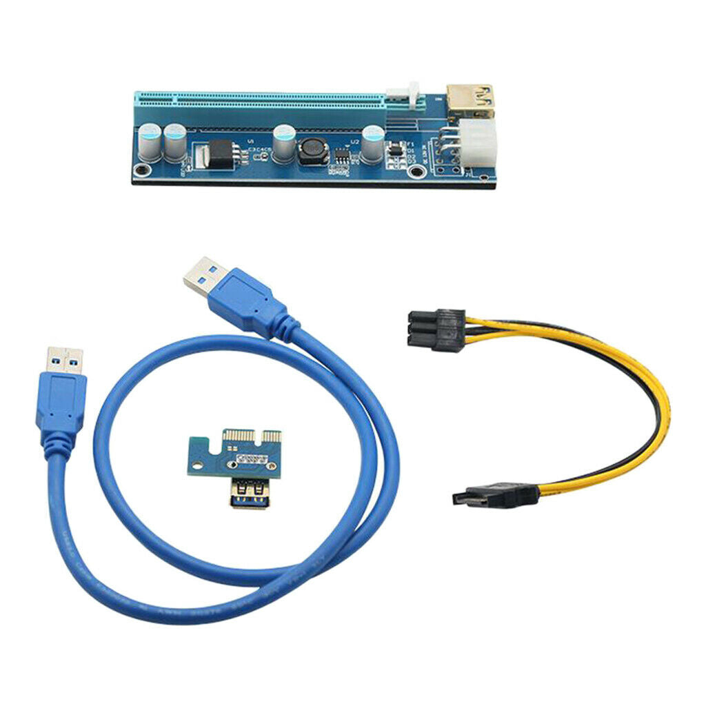 60cm PCI-E Riser Card 009S PCI-E Pcie Express 1x to 16x USB Data Cable