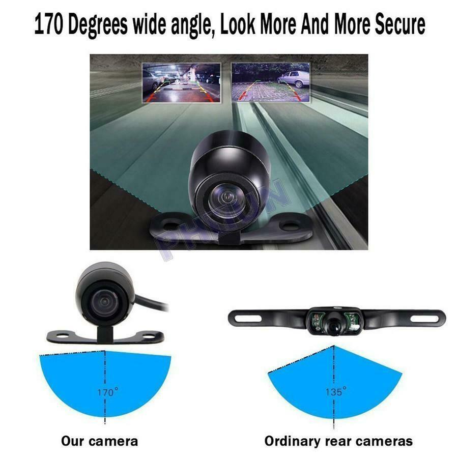 170Â° Wide Angle Car Front Side Rear View Backup Reversing CCD Camera Waterproof
