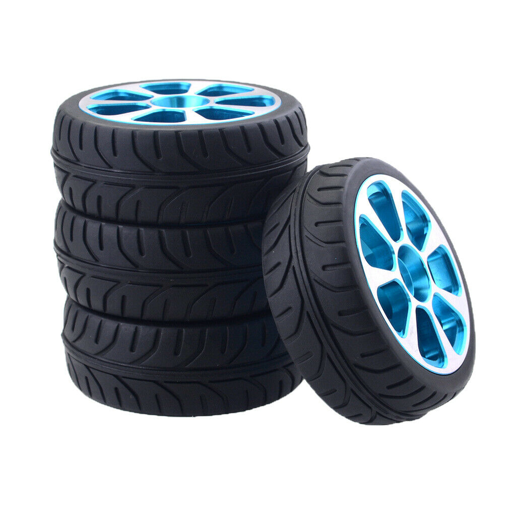 4pc Tires & Wheels for HSP Wltoys ZD Racing HPI Redcat 1/10 RC Car Style-1