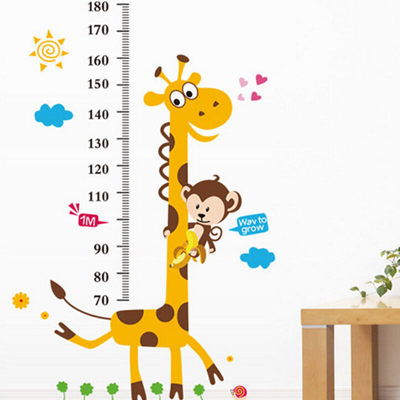 Giraffe Kids Height Measure Wall Stickers PVC Boy Girl Growth Chart 1 - C Dh FG