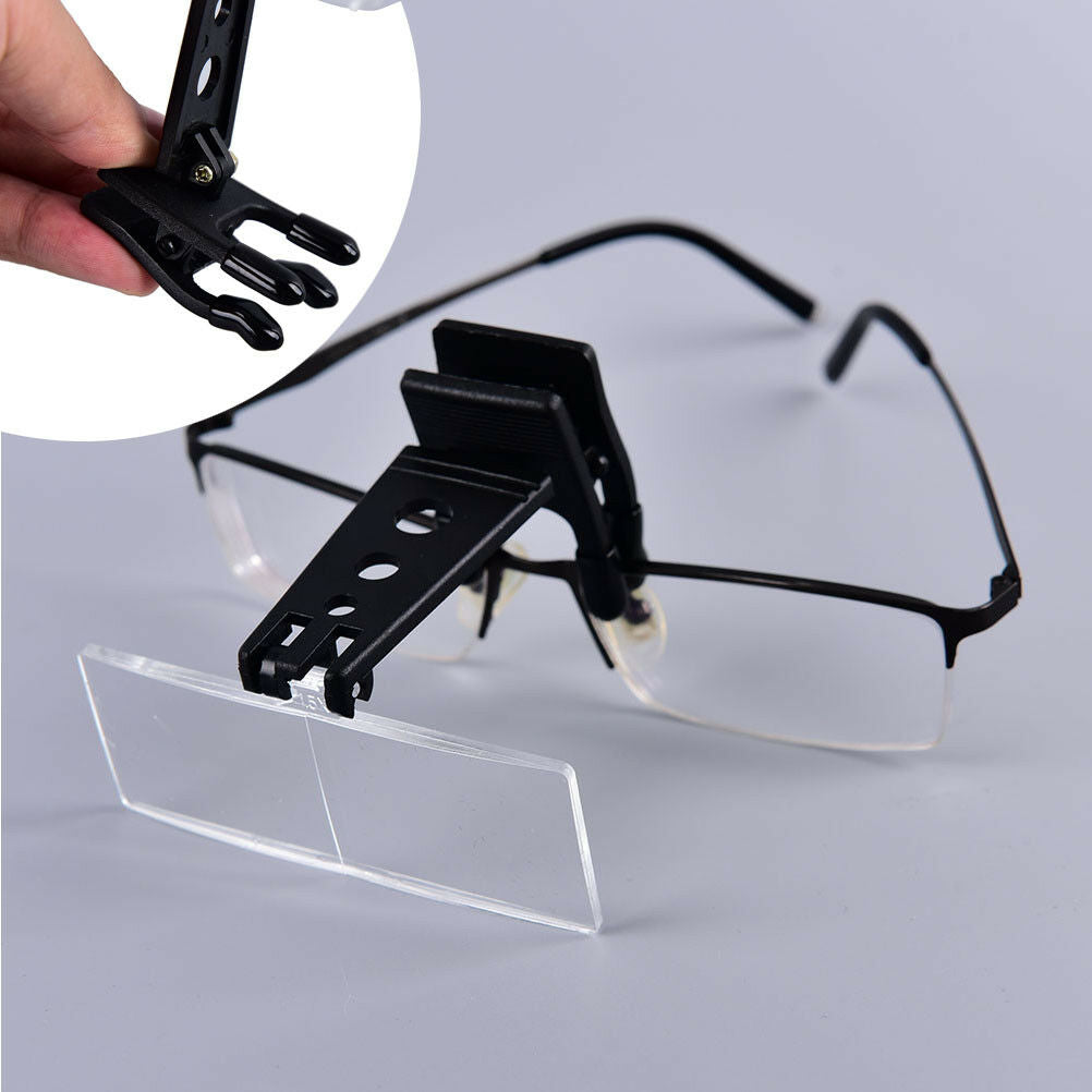 Clip-on Eye Glasses Binocular Magnifier Eyeglasses With 3 Lens 1.5X,2.5X,3.5X Ad