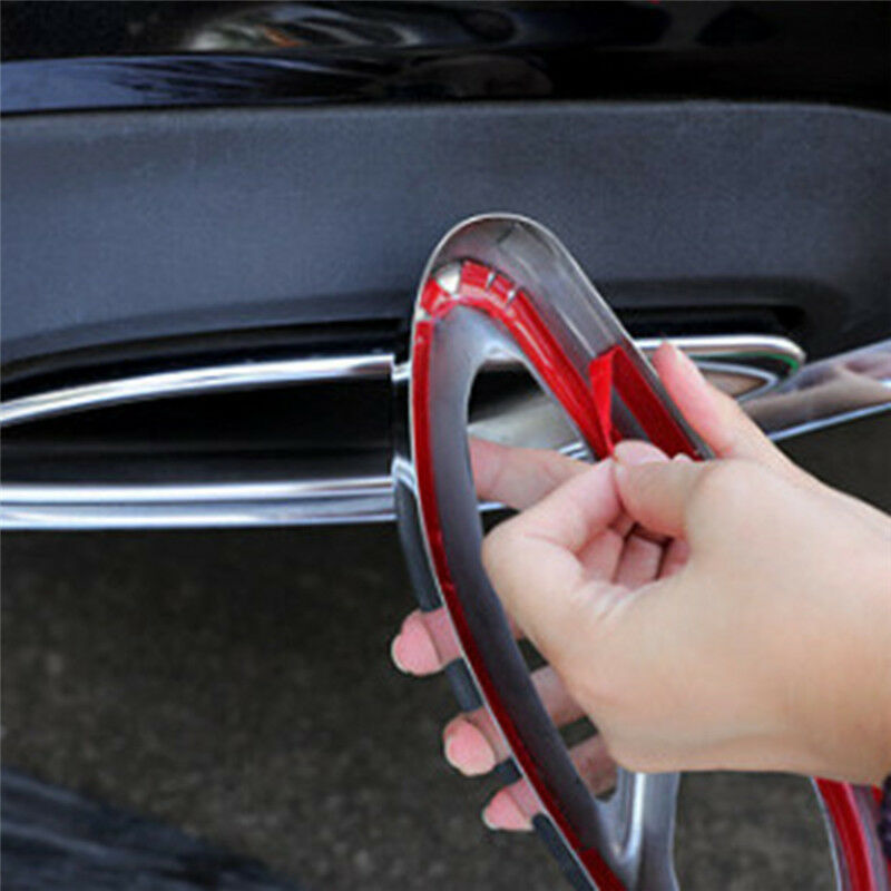 2*Car Exhaust Pipe Tail Cover Trim For Mercedes Benz ABCE Class CLA GLC GLSADD