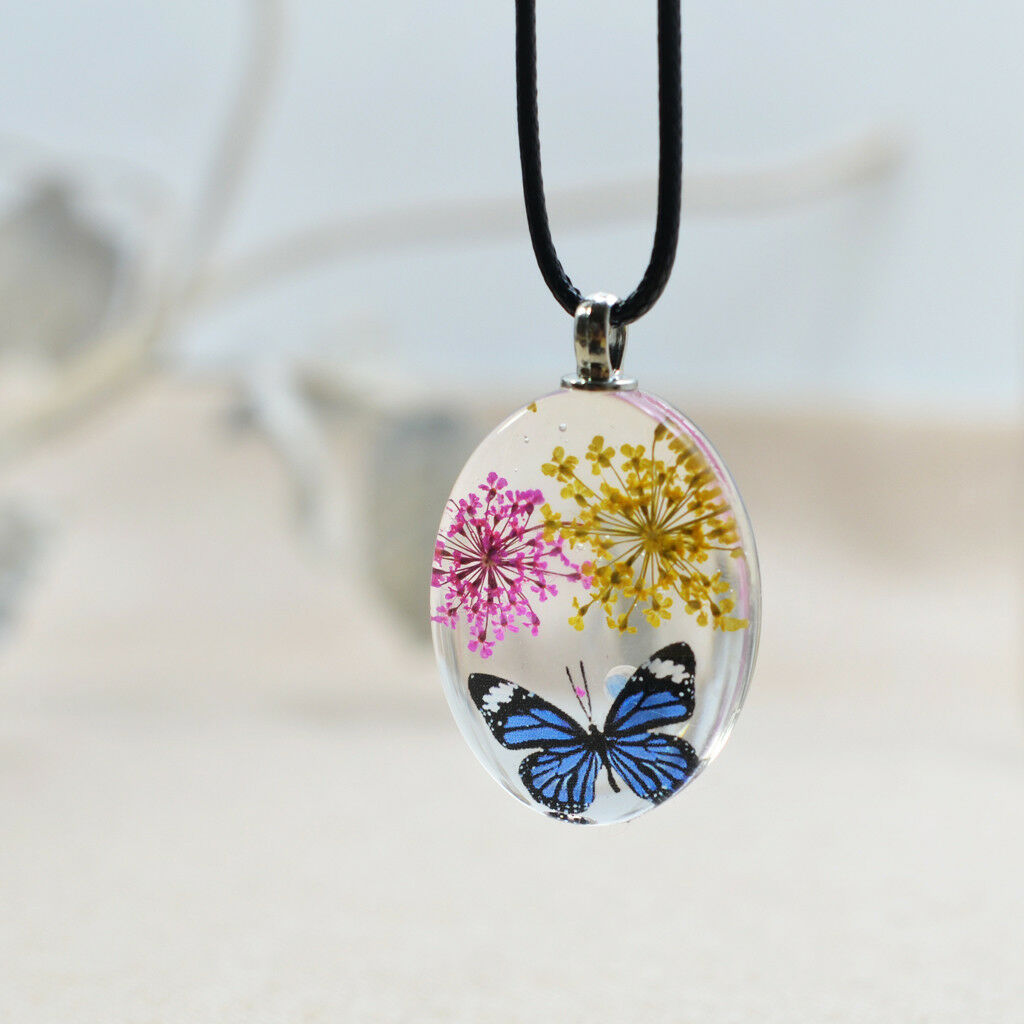 Jewelry Making Accessory Glass Pendants With Dried Flowers Time Gem Gifts
