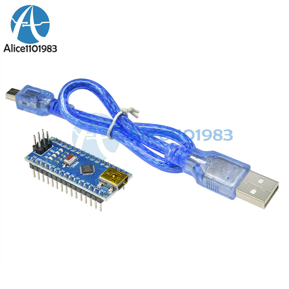 5PCS CH340G USB Nano V3.0 ATmega328P 5V 16M Micro-Controller Board Arduino+Cable