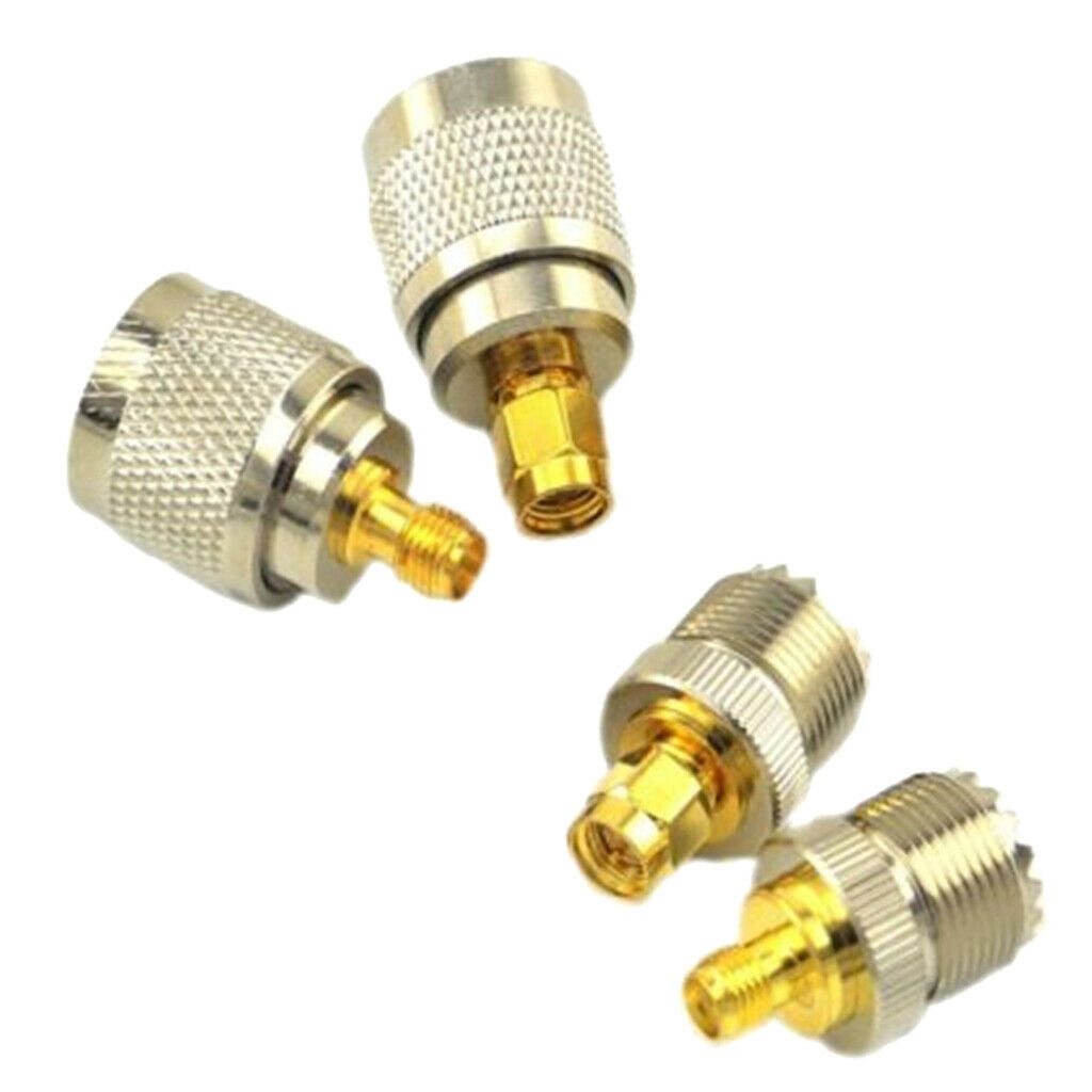 4x RF coaxial adapter SMA female/male to female/male SO-239 SO239