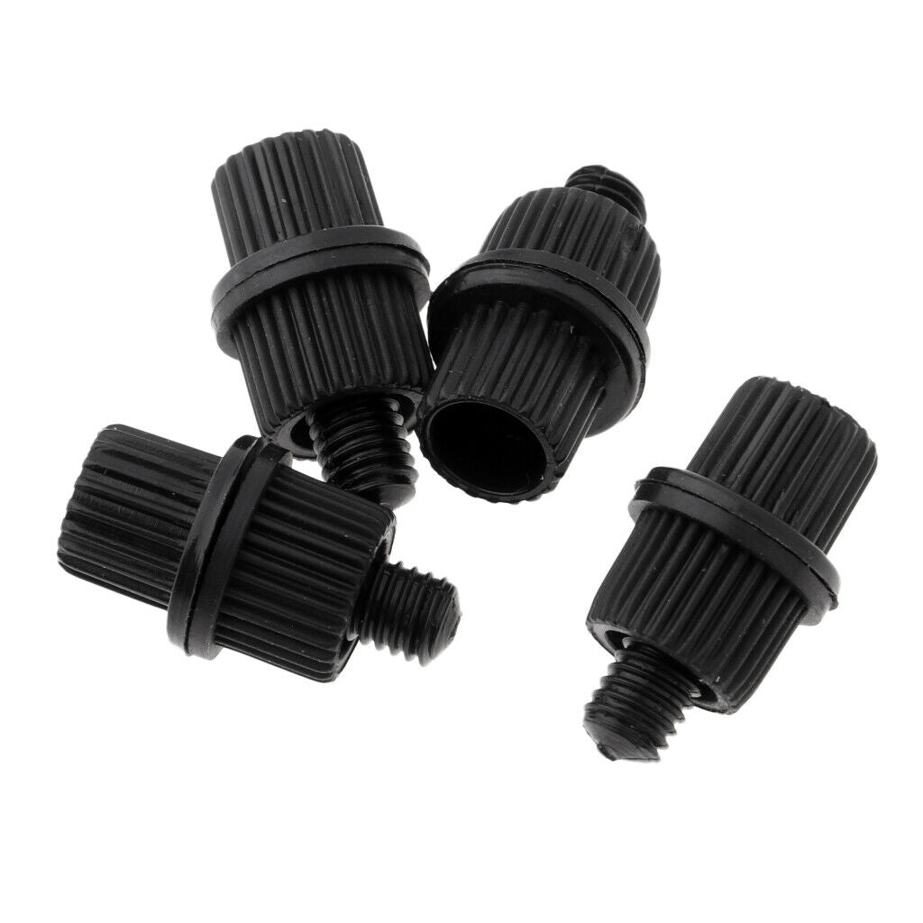 4Pcs Motorcycles Scooter Black Nylon License Plate Fastening Bolts Screws