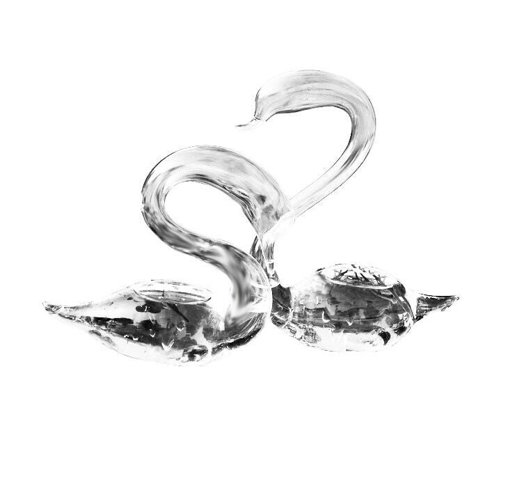 Swan-shaped Table Glass Bottle Vase For Plant Flower Wedding Home Decoration