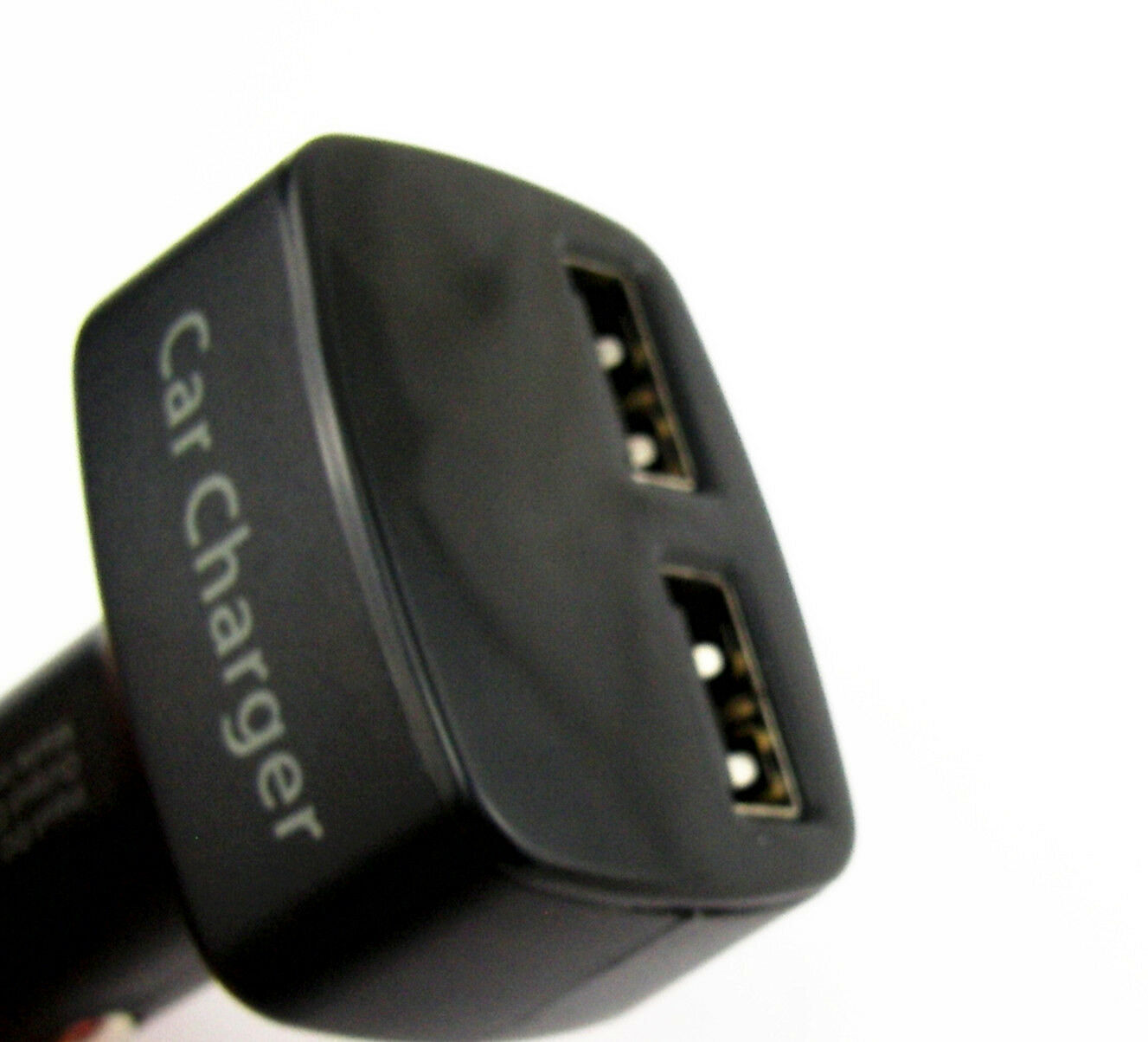 Black Car Charger/Thermometer/Ammeter/Voltmeter Dual USB 2-Port Adapter Max 3.1A