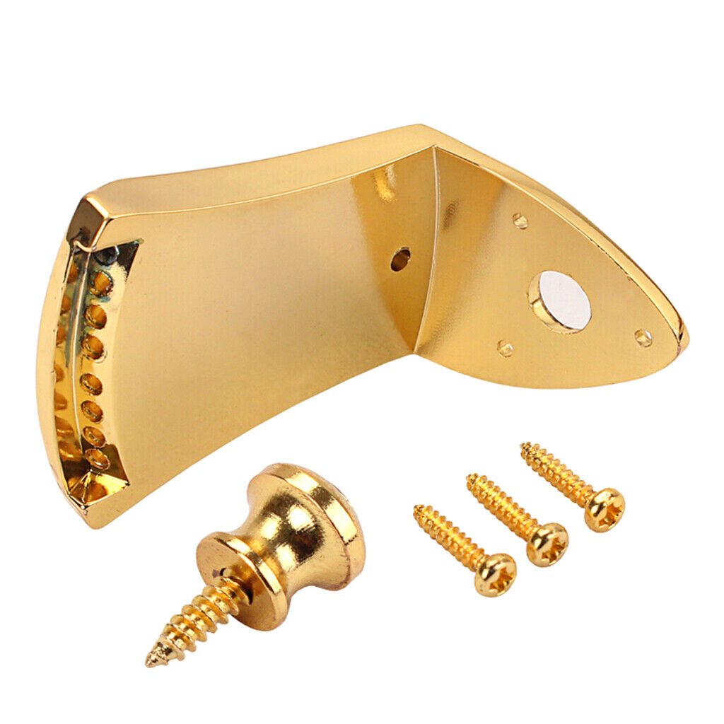 Durable Triangle 8 Strings Mandolin Tailpiece with Screws Strap Buttons