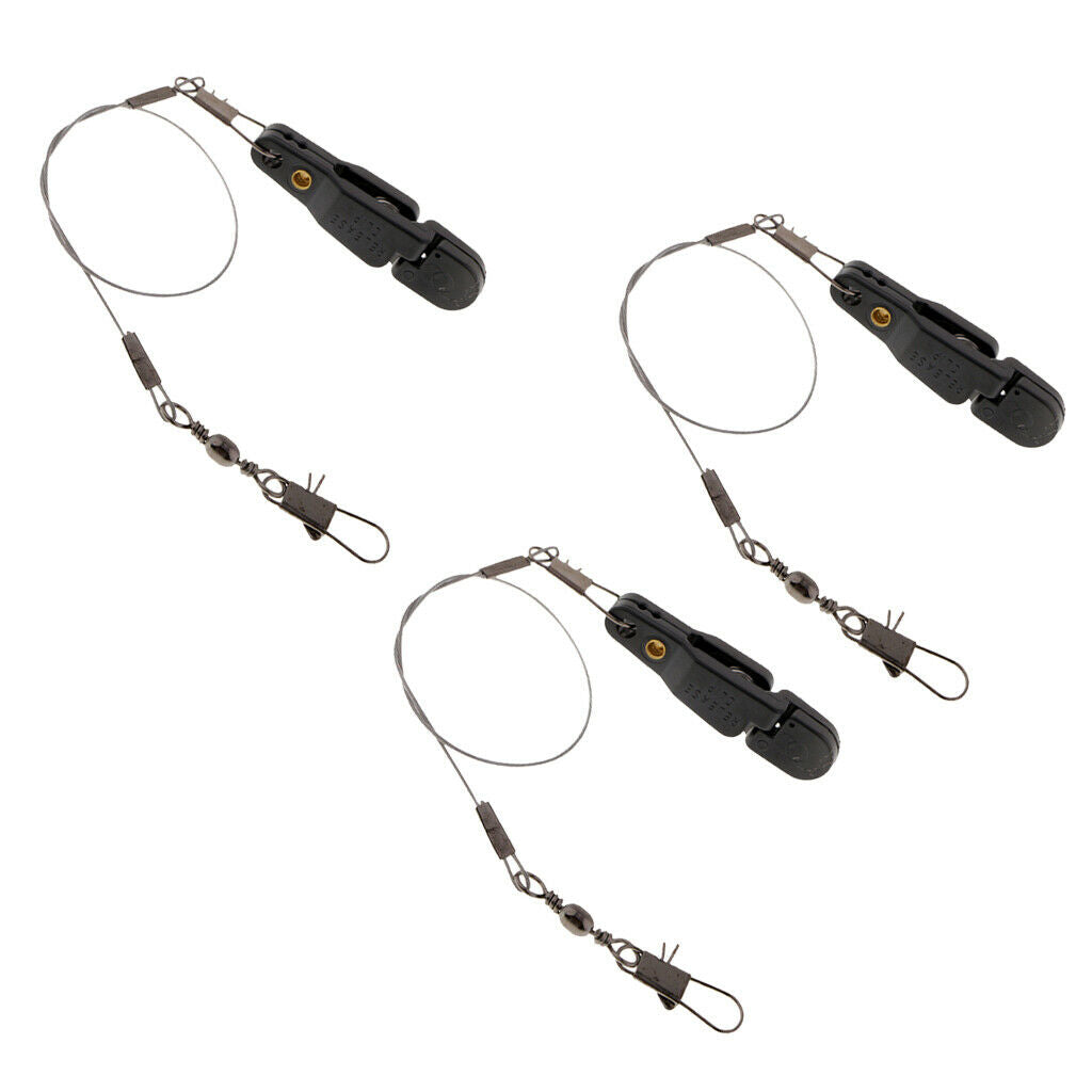 3pcs Snap Release Clip w/ Leader Snap for Outrigger Planer Board