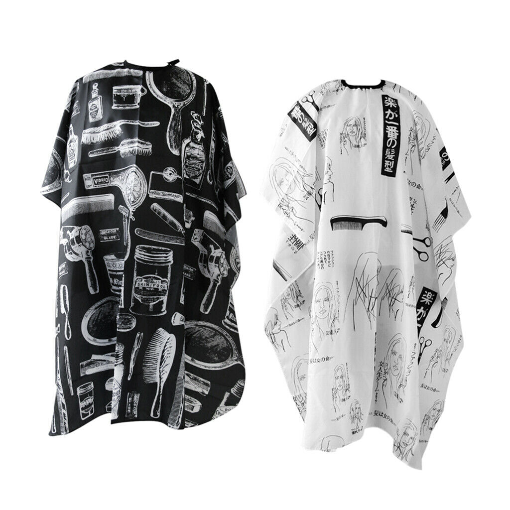 2x Professional Hair Cut Capes Apron Salon Barber With Snap Closure Adults