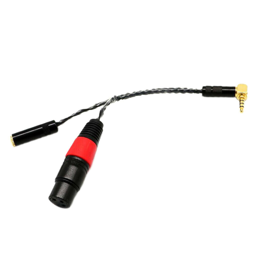 Microphone Cable 3.5mm Male to XLR Female and 3.5mm Female Cable black