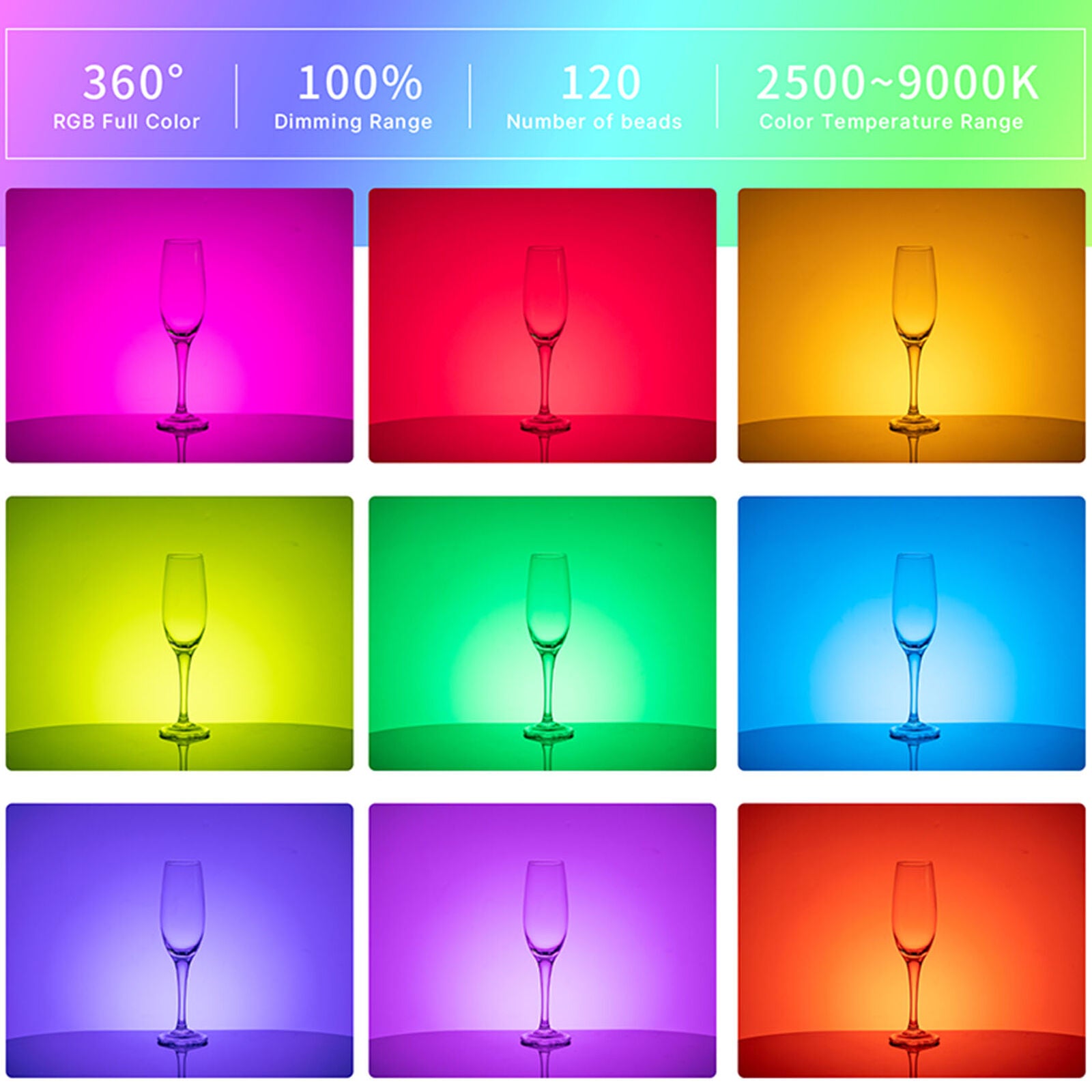 For VL120 RGB LED Video Light Camera Vlog Fill Light For Photography Lighting
