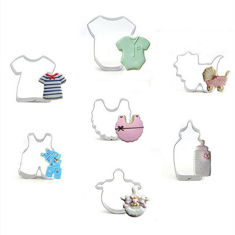 7 Pcs/Set Stainless Steel DIY Cookie Cutter Biscuit Mould Baking Decorating  Tt