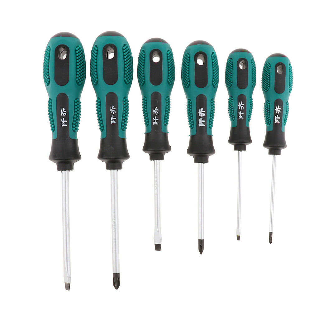 6 Pcs   Cross Point Slotted Screwdriver Magnetic Repair Tool 3mm 5mm 6mm