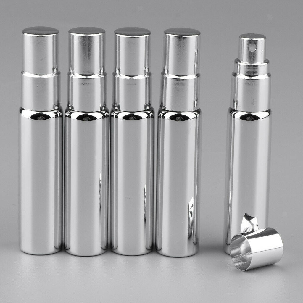 10Set Reusable Glass Empty Bottles Protable Refillable Spray Bottle Pump