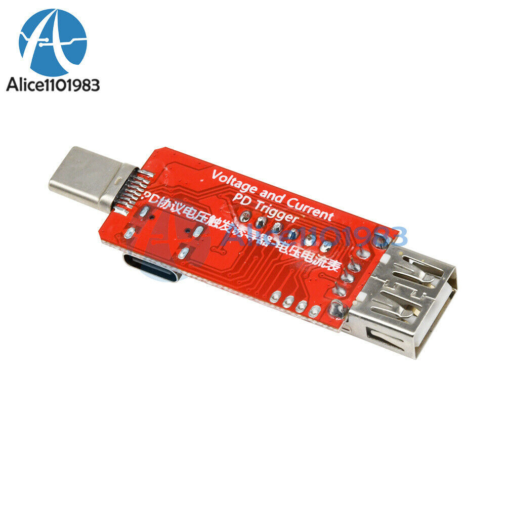 Type-C Fast Charge Digital Display Voltmeter Ammeter Trigger Detector USB PD3.0