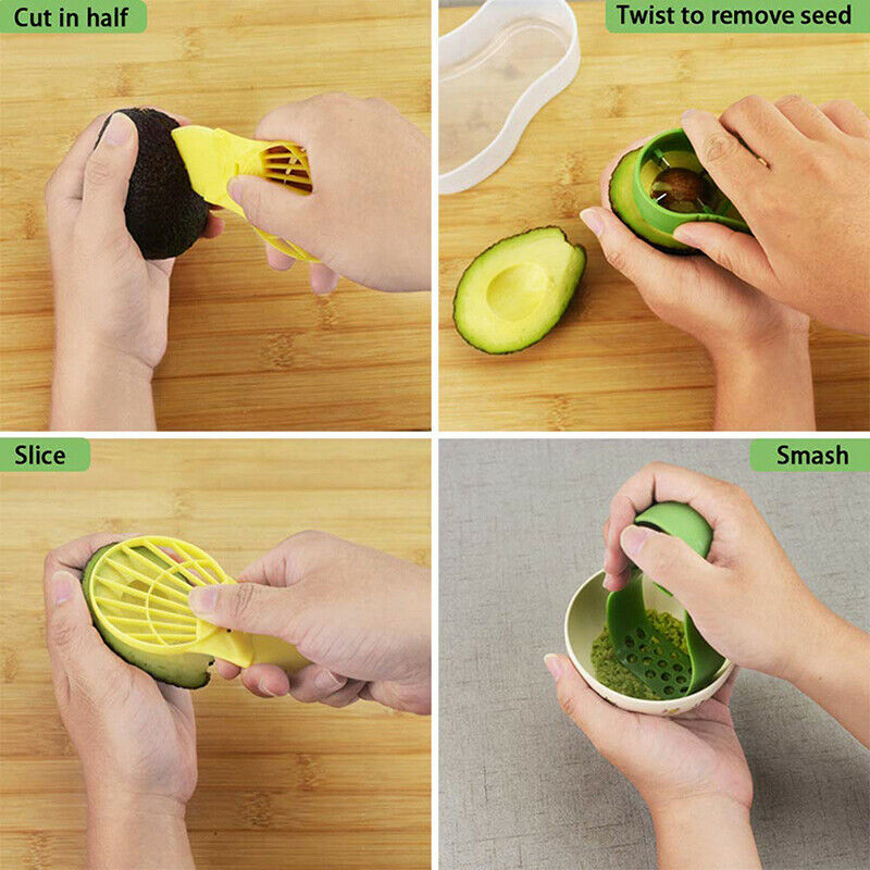 5-In-1 Avocado Slicer Set Fruit Cutter Peeler Core Remover Multifunctional T_DD